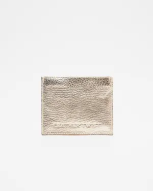Lola δερμάτινη καρτοθήκη σε μεταλλικό χρώμα | Leather Twist
