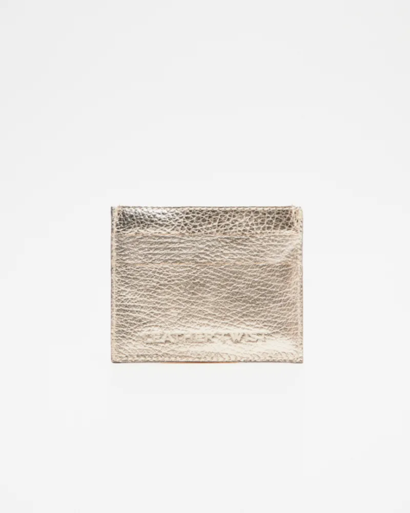 Lola δερμάτινη καρτοθήκη σε μεταλλικό χρώμα | Leather Twist