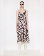 Σατέν leopard φόρεμα “Fiora”