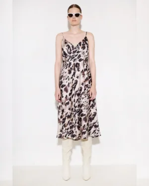 Σατέν leopard φόρεμα “Fiora” Σατέν leopard φόρεμα “Fiora”