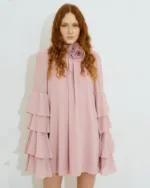 Dolce Domenica Fleur Georgette Mini Dress