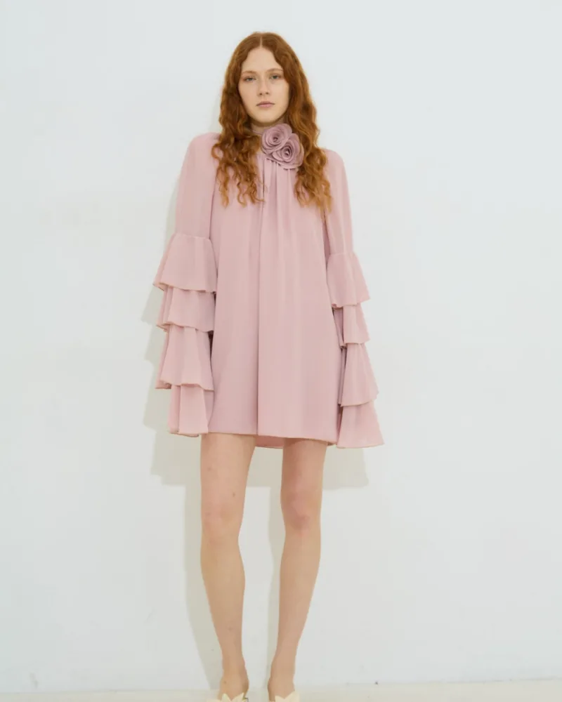 Dolce Domenica Fleur Georgette Mini Dress Dolce Domenica Fleur Georgette Mini Dress