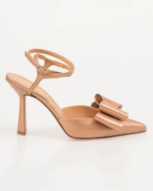 So Chic Δερμάτινες Γόβες με Φιόγκο Bronze So Chic Δερμάτινες Γόβες με Φιόγκο Bronze