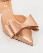 So Chic  Δερμάτινες Γόβες με Φιόγκο Bronze