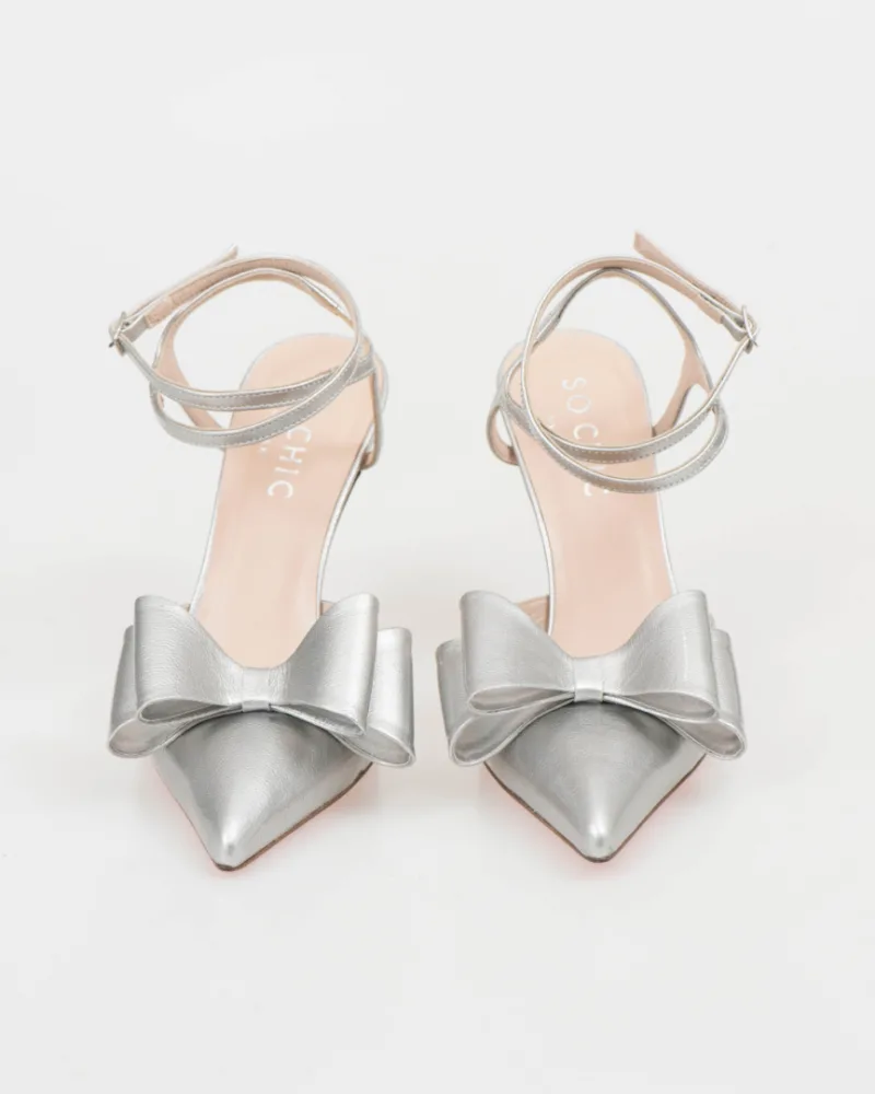 So Chic Alice ασημί γόβες