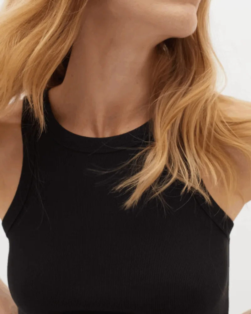 In Wear Φόρεμα rib ελαστικό μαύρο