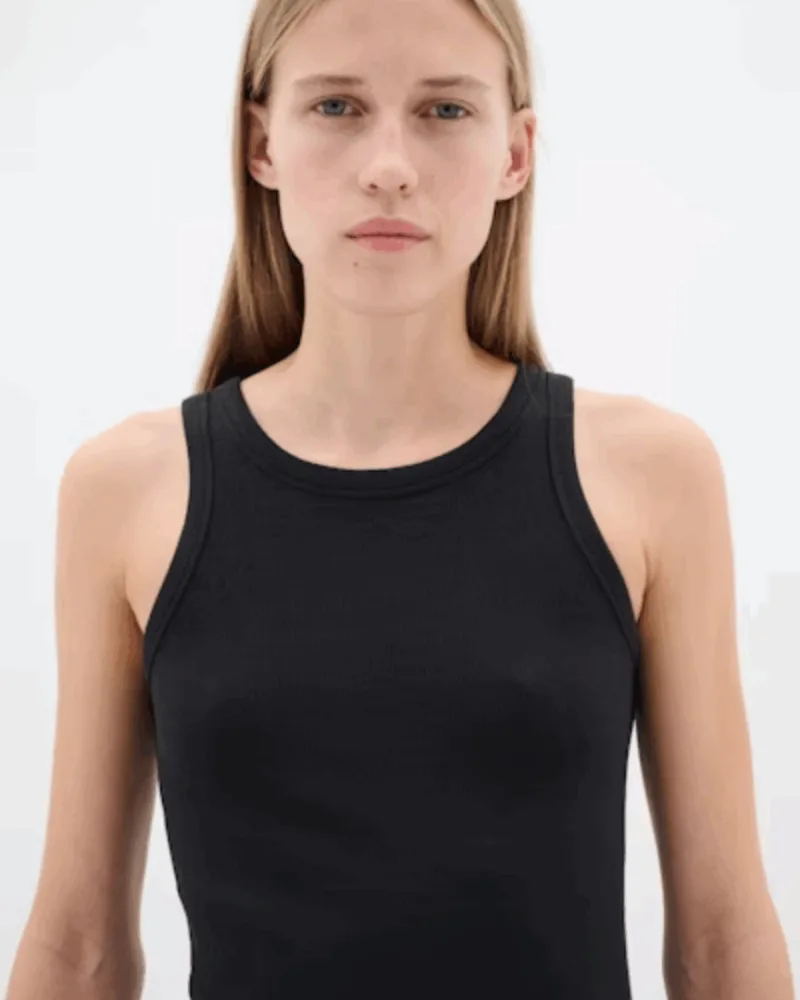 In Wear Φόρεμα rib ελαστικό μαύρο
