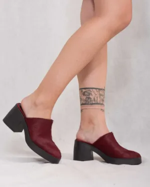 Loretta bordeaux mules