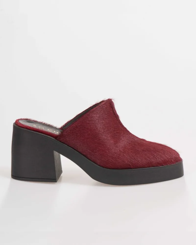 Loretta bordeaux mules