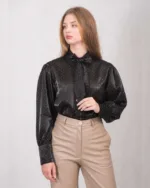 Sabina πουκάμισο με strass μαύρο