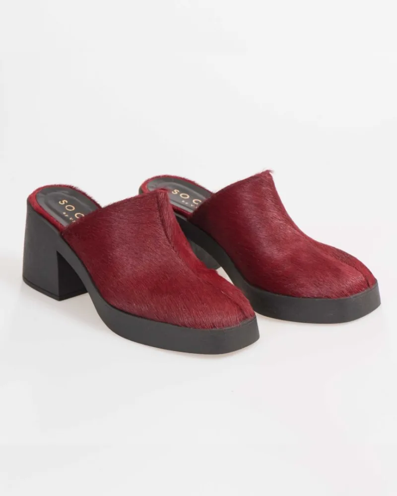 Loretta bordeaux mules