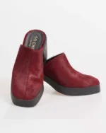 Loretta bordeaux mules