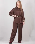 Harriett σατέν πουκάμισο