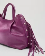 Naira δερμάτινη tote τσάντα μωβ