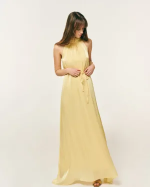 Forel Φόρεμα maxi halter κίτρινο Forel Φόρεμα maxi halter κίτρινο