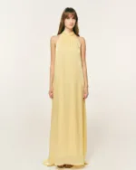 Forel Φόρεμα maxi halter κίτρινο