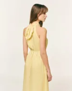 Forel Φόρεμα maxi halter κίτρινο