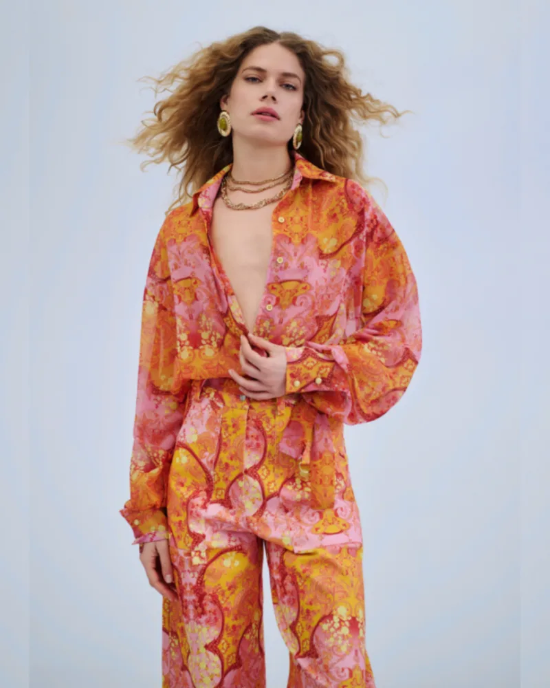 Iraida Sunsway Printed Denim Pants