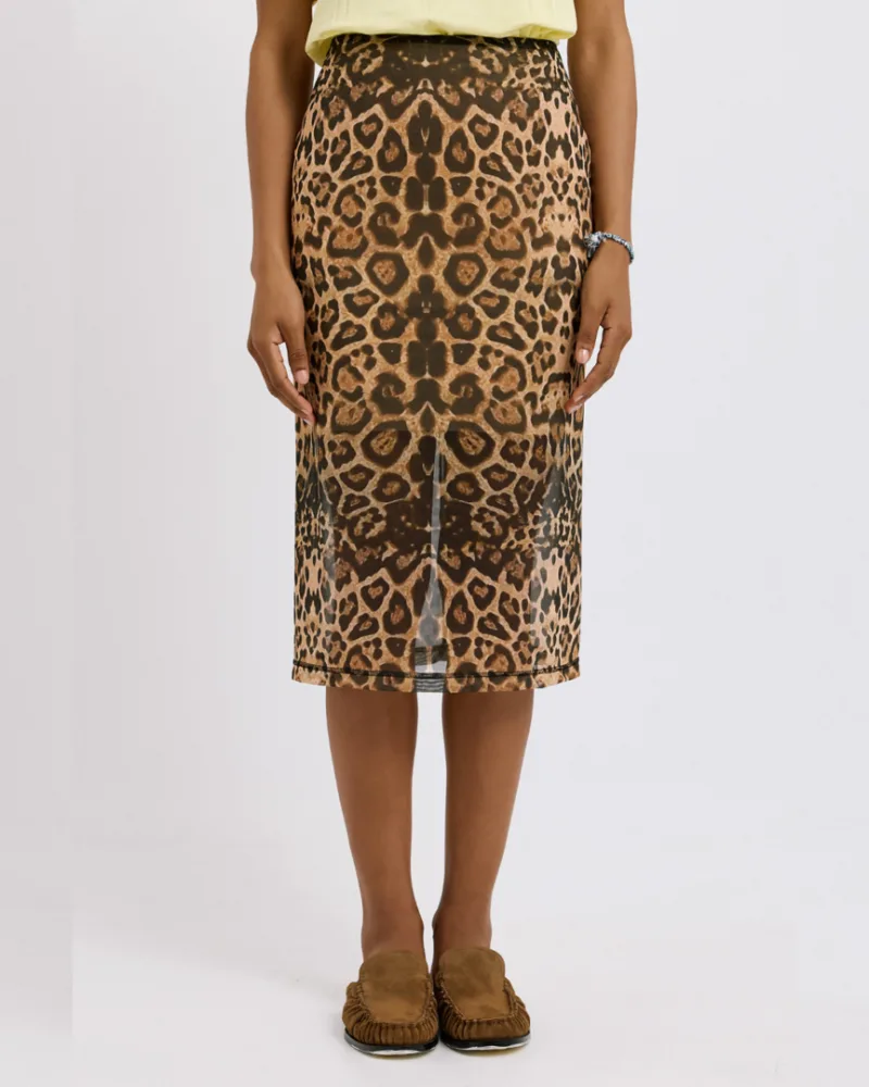 Φούστα Dolce Domenica Animal Print Midi