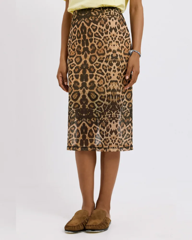 Φούστα Dolce Domenica Animal Print Midi