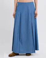 Dolce Domenica Midi Φούστα με Πιέτες Τζιν