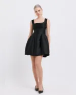 Φόρεμα Dolce Domenica Μαύρο Ταφτά Mini