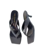 So Chic Ning Δερμάτινα Mules Μαύρα