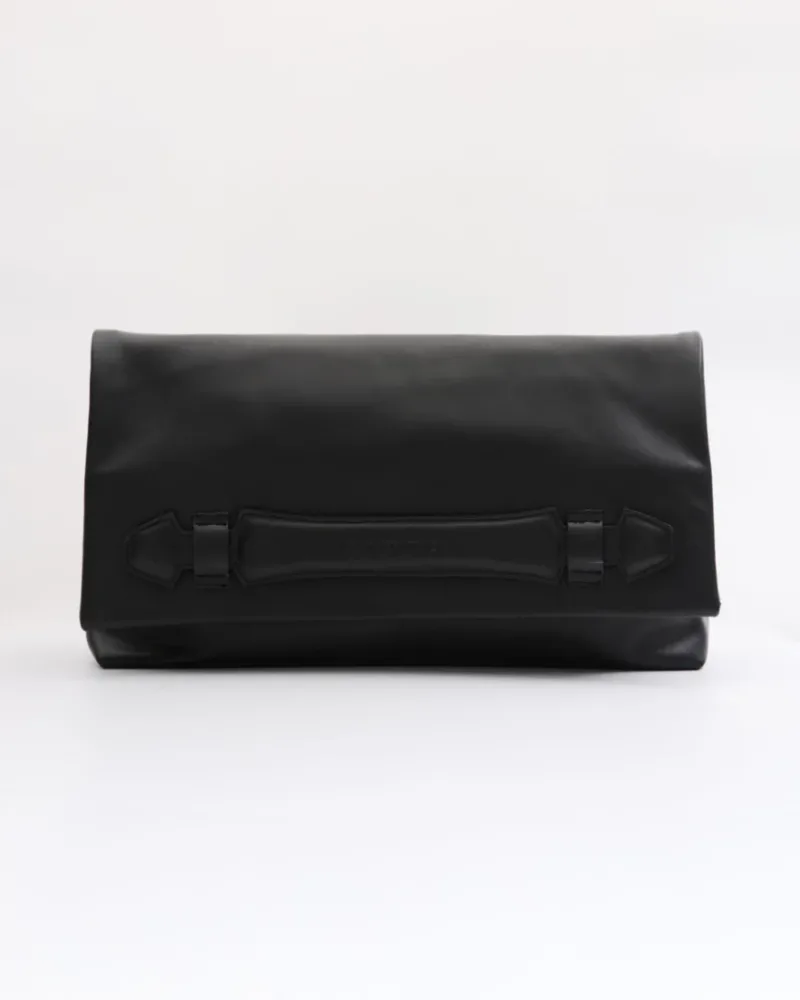 Leather Twist Δερμάτινη Τσάντα Φάκελος Μαύρη Nest