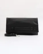 Leather Twist Δερμάτινη Τσάντα Φάκελος Μαύρη Nest