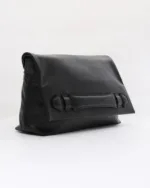 Leather Twist Δερμάτινη Τσάντα Φάκελος Μαύρη Nest