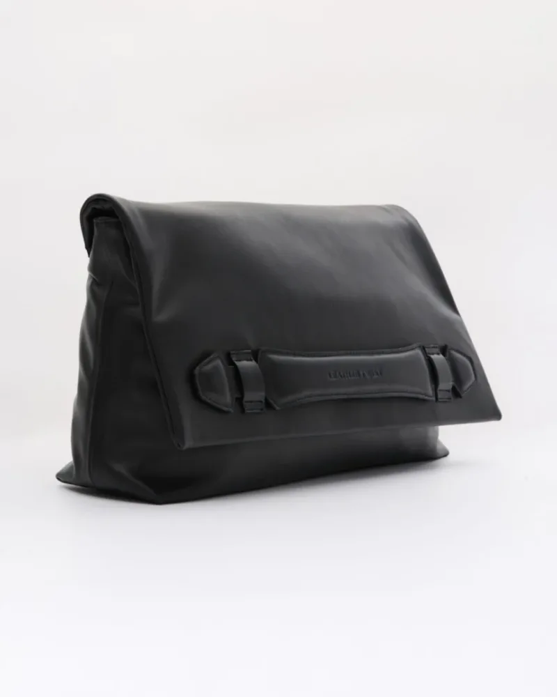 Leather Twist Δερμάτινη Τσάντα Φάκελος Μαύρη Nest
