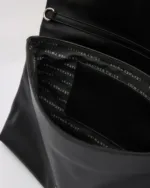 Leather Twist Δερμάτινη Τσάντα Φάκελος Μαύρη Nest