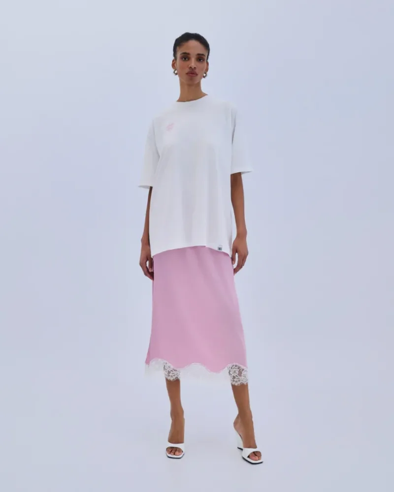 Combos Skirt Maxi Satin Lace