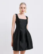 Φόρεμα Dolce Domenica Μαύρο Ταφτά Mini