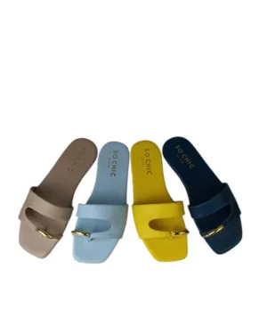 So Chic by VSK Flat Σανδάλι Matilda Teal