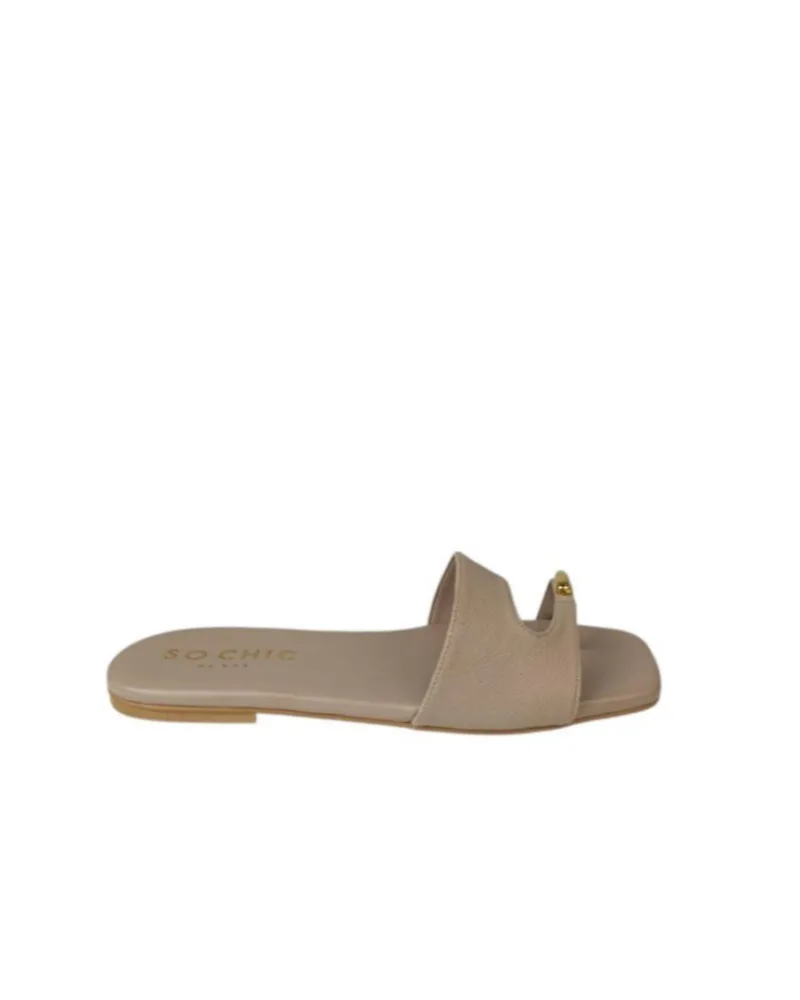 So Chic by VSK Flat Σανδάλι Matilda Μπεζ