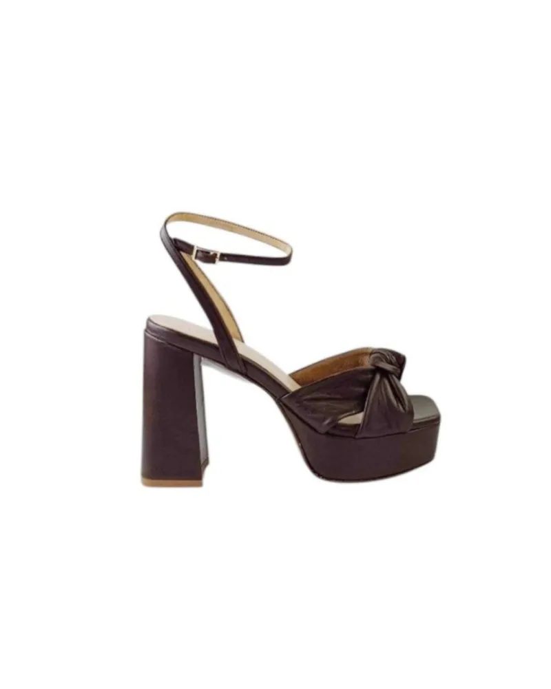 So Chic by VSK Arabella Δερμάτινα Πέδιλα Καφέ