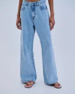 Γυναικείο Wide Leg Τζιν σε Ανοιχτό Μπλε Combos