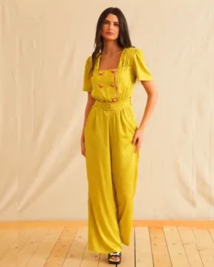 Georgina Trikogia Lime Jacquard Jumpsuit Georgina Trikogia Lime Jacquard Jumpsuit