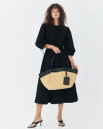 Leather Twist Ψάθινη Tote Τσάντα Horizon Large