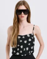 Dolce Domenica Floral Top με Μαργαρίτες