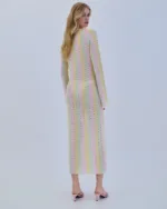 Combos Πλεκτό Φόρεμα με Pastel Ρίγες