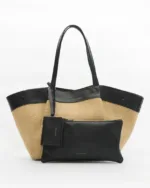 Leather Twist Ψάθινη Tote Τσάντα Horizon Large