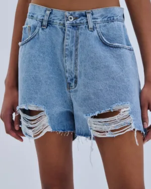 Combos Denim Σορτς με Σκισίματα & Ξέφτια Combos Denim Σορτς με Σκισίματα & Ξέφτια