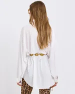 Λευκό Oversized Πουκάμισο Dolce Domenica με Loose Fit