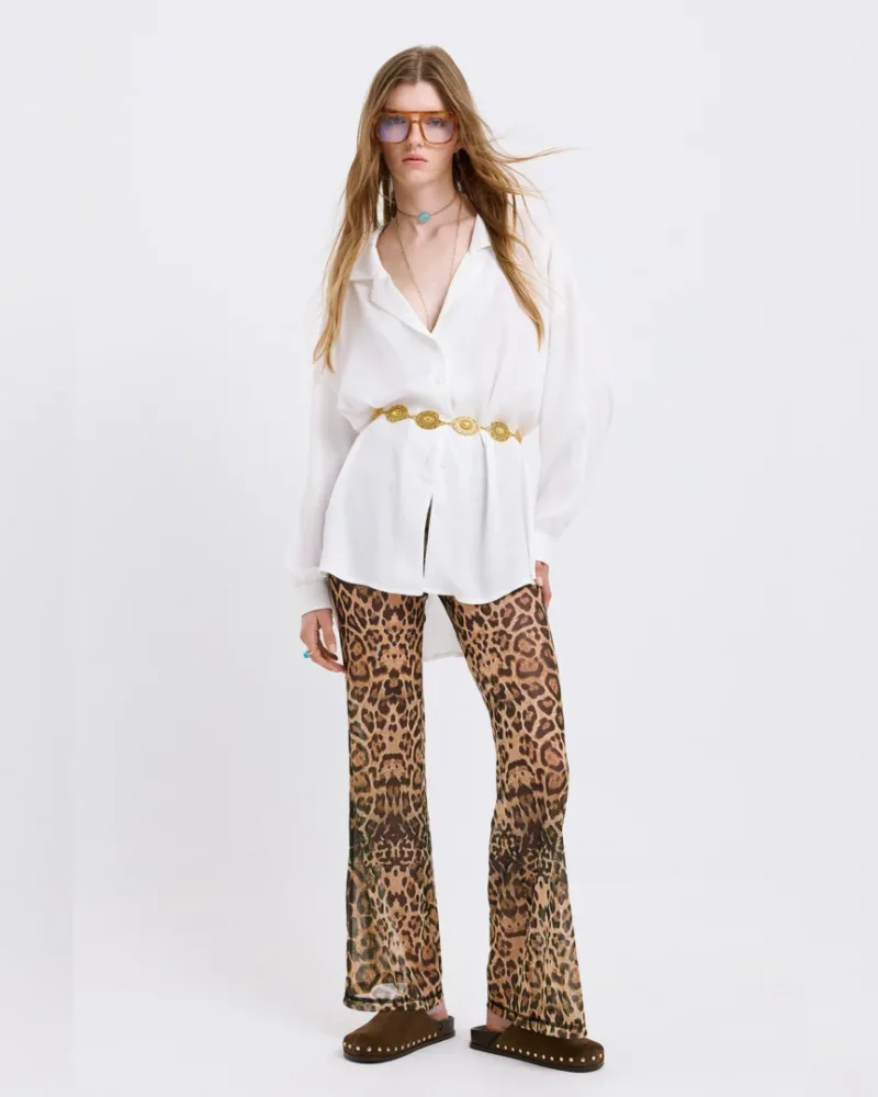 Λευκό Oversized Πουκάμισο Dolce Domenica με Loose Fit