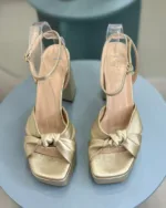 So Chic Arabella Δερμάτινα Πέδιλα Χρυσά