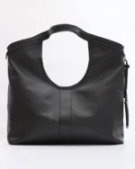 Leather Twist Μαύρη Δερμάτινη Shoulder Bag Τσάντα Lumen Large