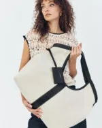 Leather Twist Lumen Large Canvas & Leather Bag