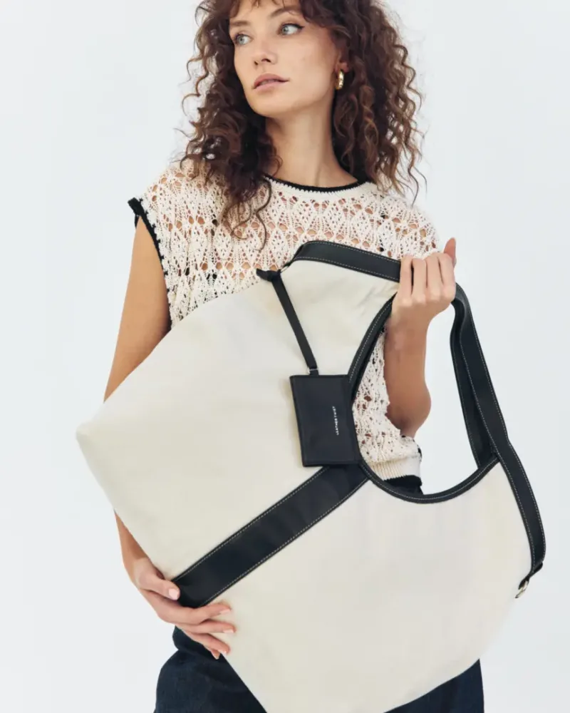Leather Twist Lumen Large Canvas & Leather Bag